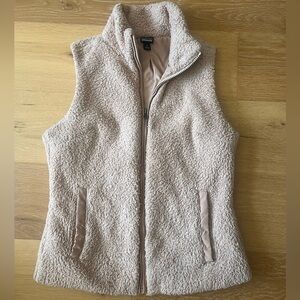 Patagonia vest Sherpa zip up small khaki